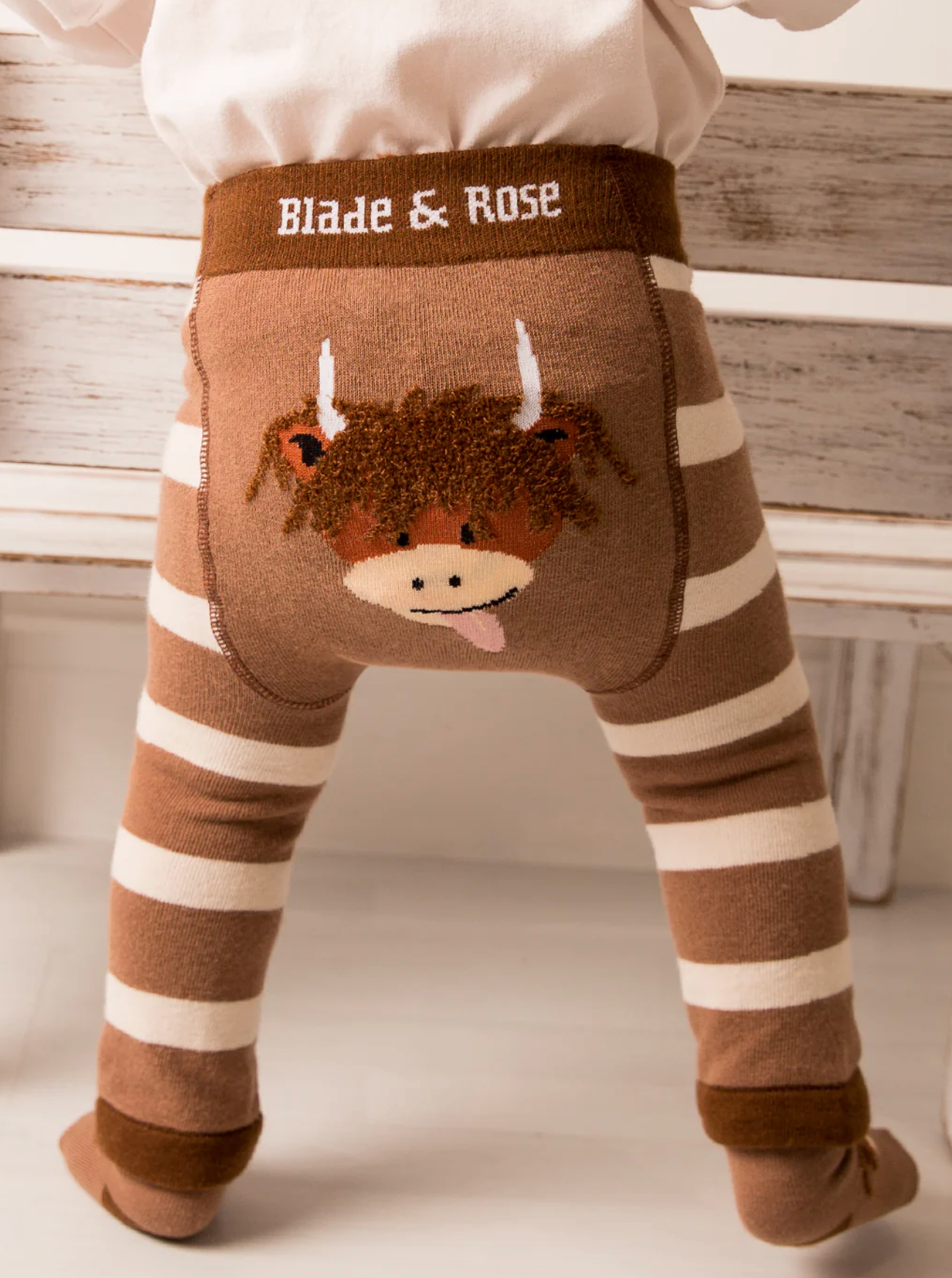 Neutral Highland Cow Leggings