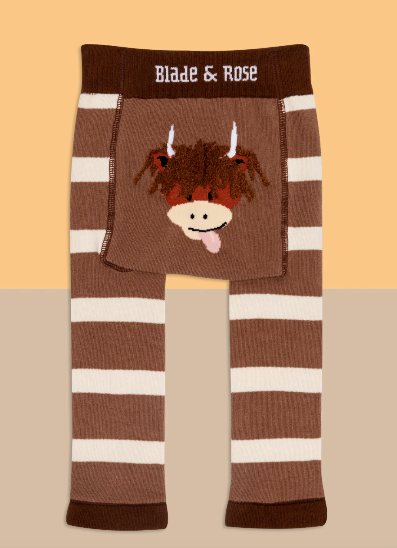 Neutral Highland Cow Leggings