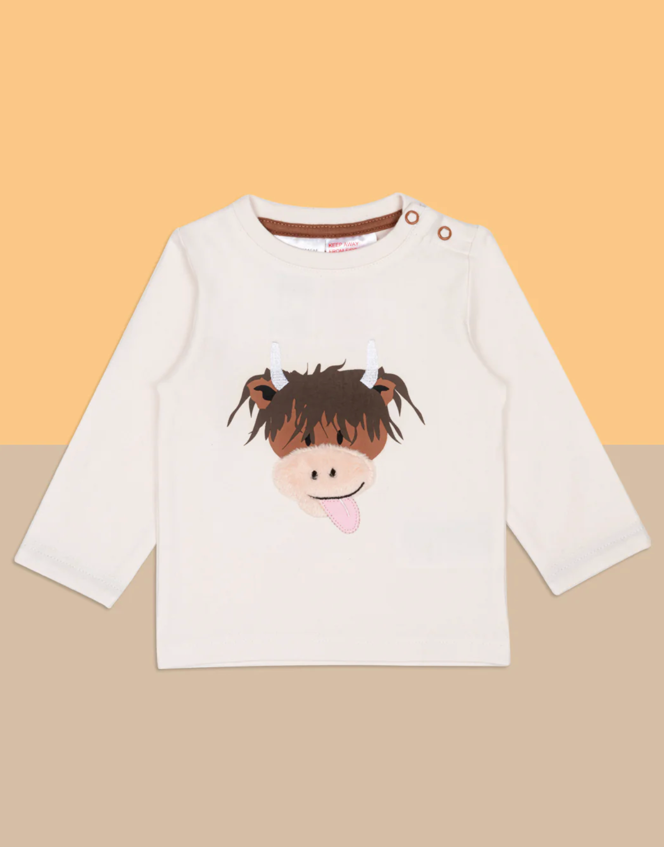 Neutral Highland Cow Top