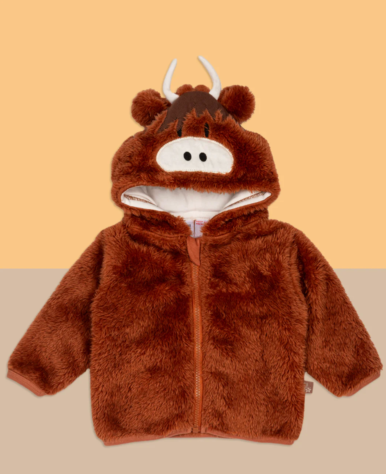 Neutral Highland Cow Hoodie