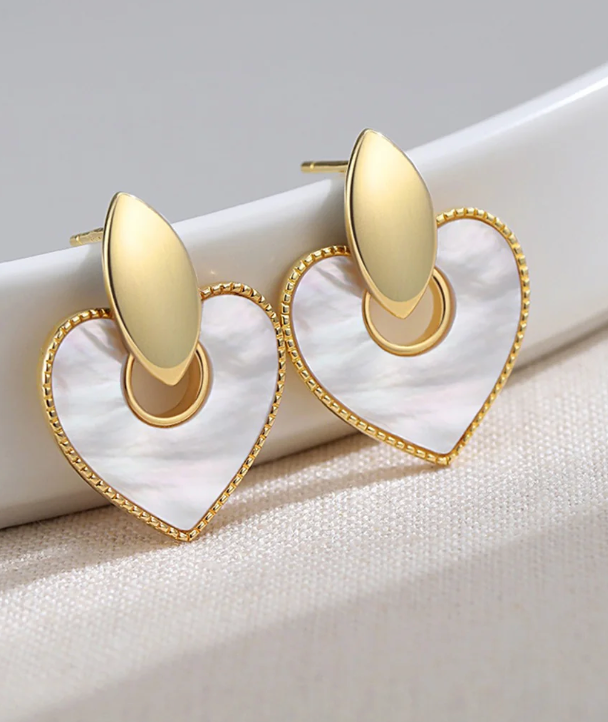 Seashell Heart Earrings