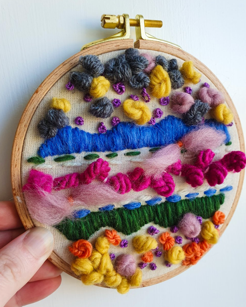 Abstract embroidery kit - Sampler #1