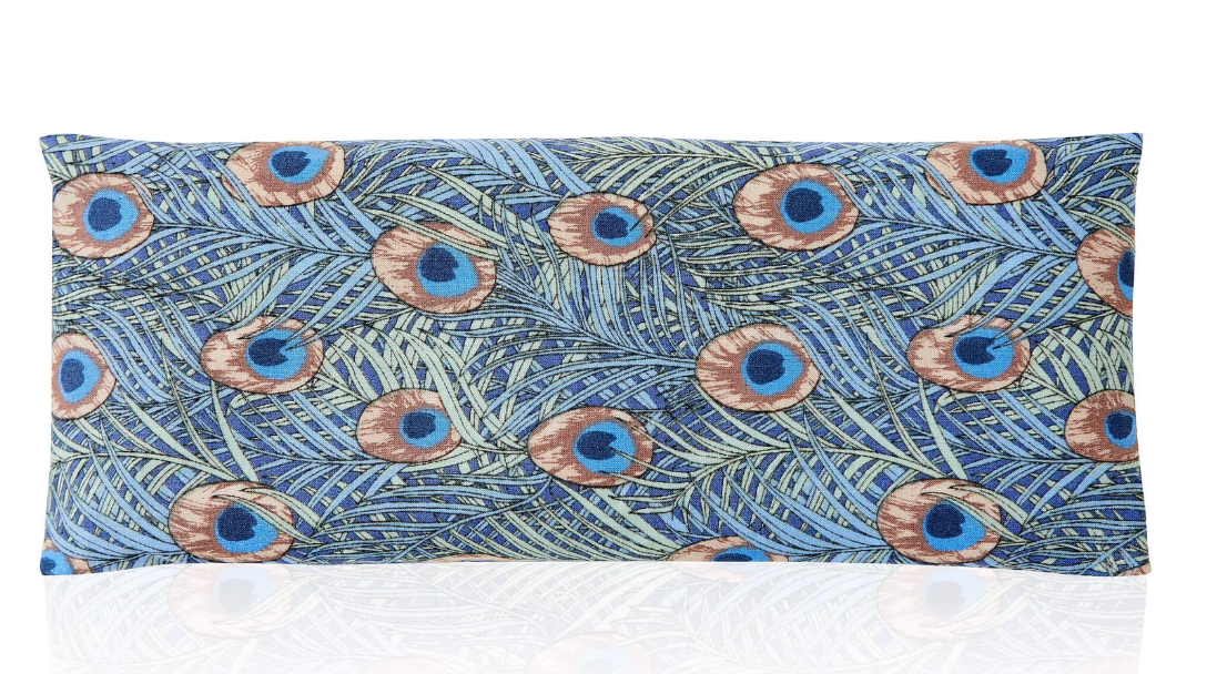 Relaxation Eye Pillow Peacock Feathers Pattern