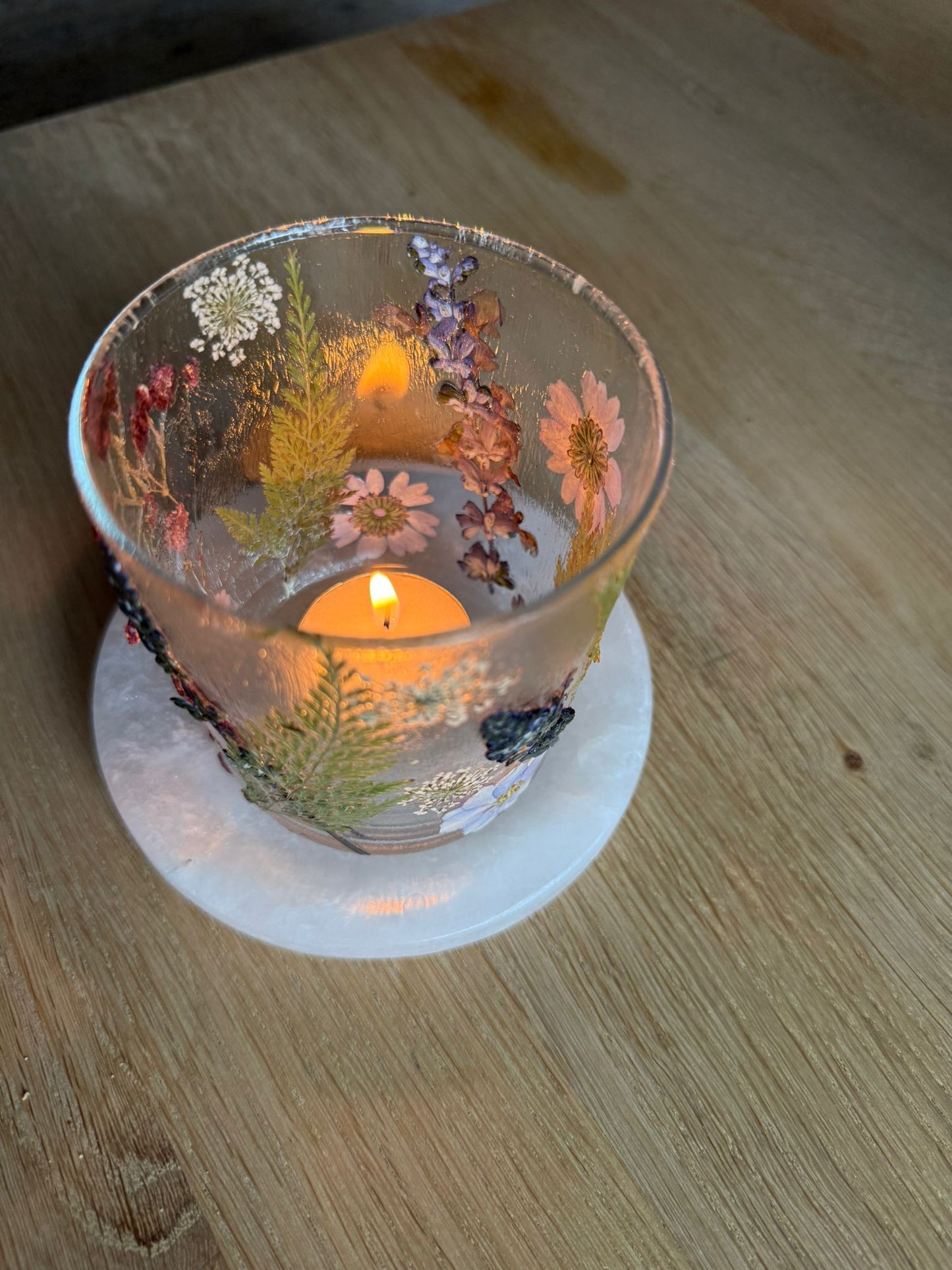 Design a Candle Holder with Pressed Flowers