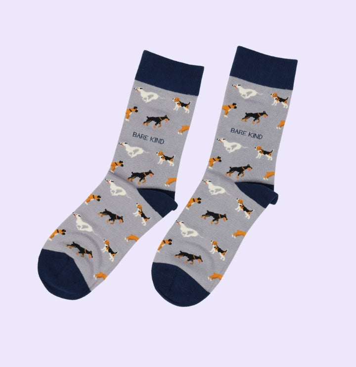 Purple Dog Socks | Bamboo Socks | Purple Socks