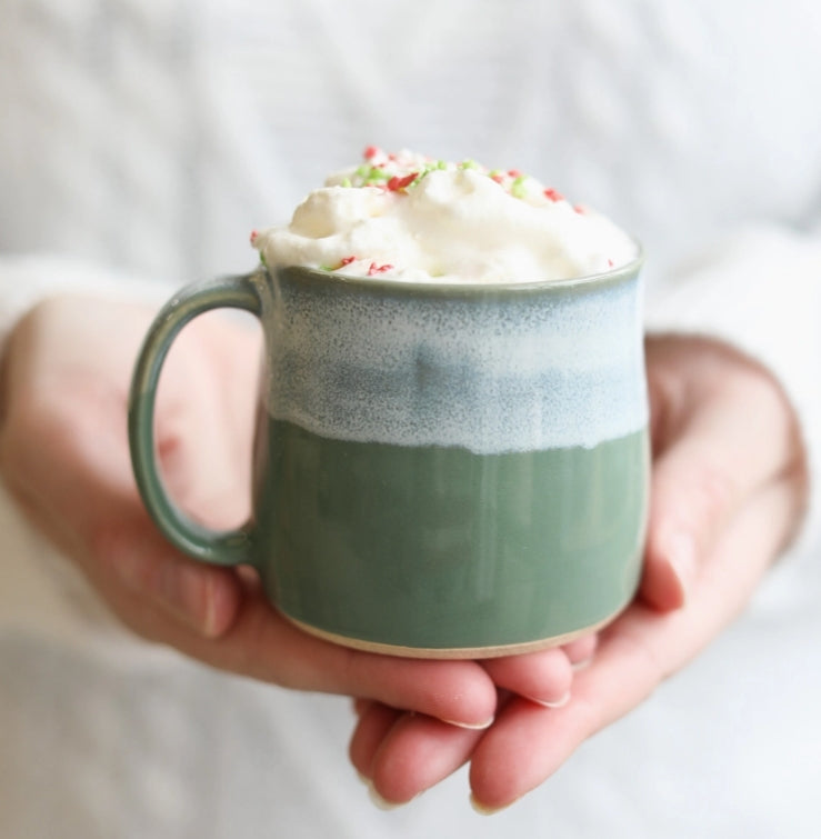 Sage Green Handmade Muglets | Handmade Coffee Mugs