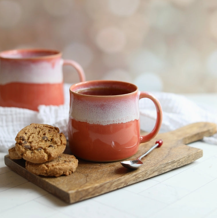 Coral Handmade Muglets | Coffee Mugs | Handmade Coffee Mugs