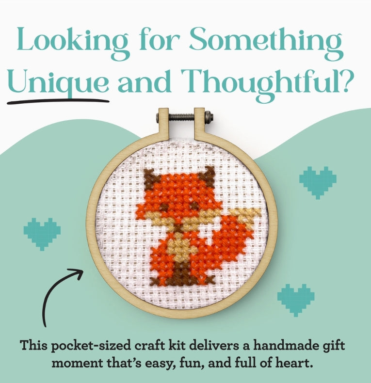 'for Fox Sake!' Mini Matchbox Cross Stitch Kit