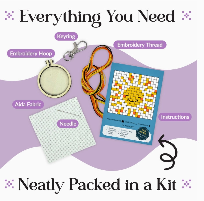 'you Are My Sunshine' Mini Matchbox Cross Stitch Kit