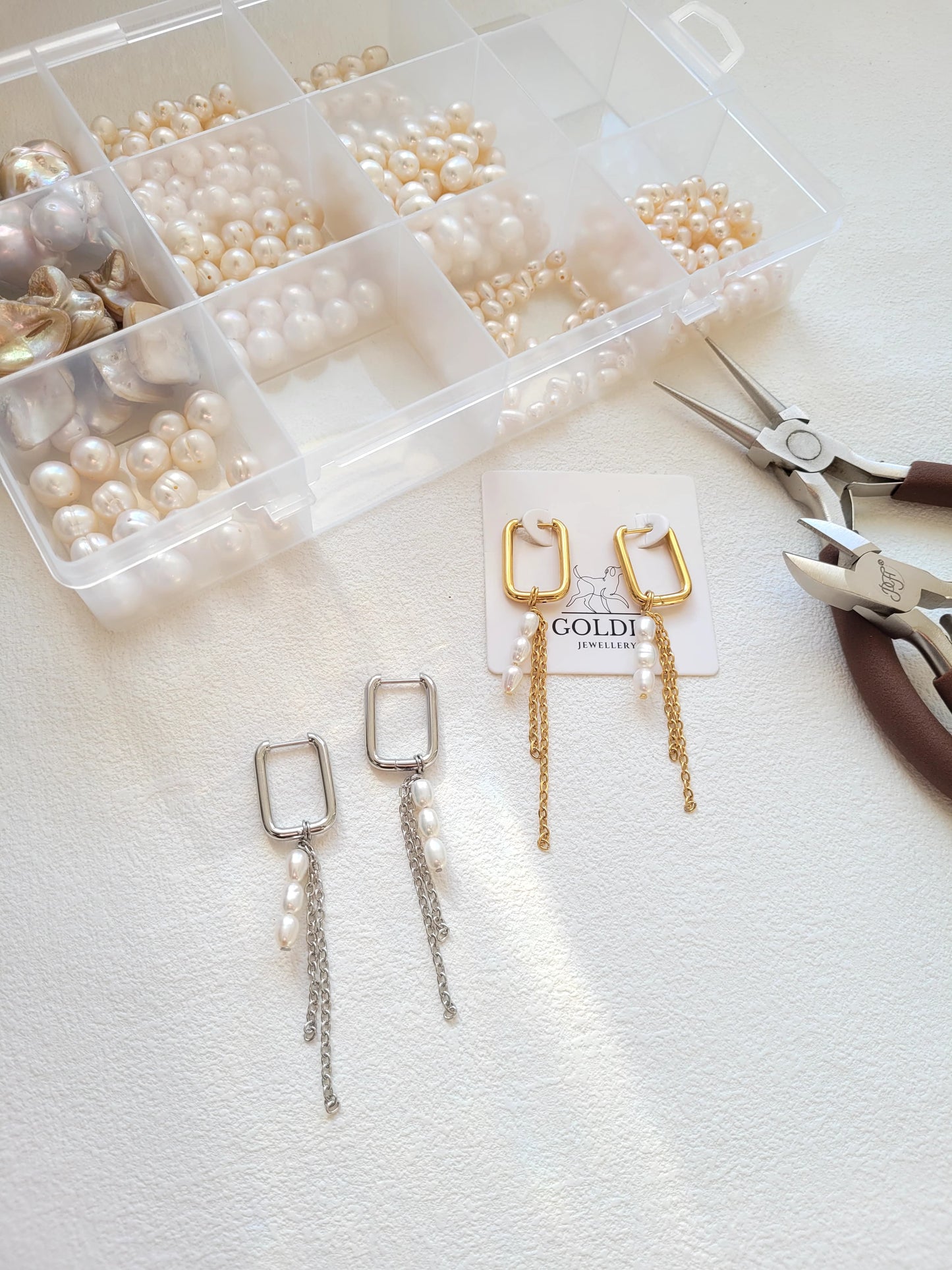 Whispering Waves Pearls Earrings