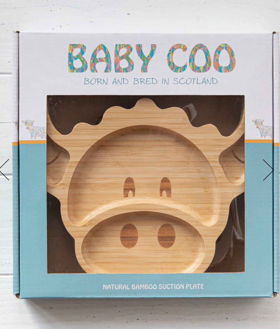 Baby Coo - Highland Cow Bamboo Plate