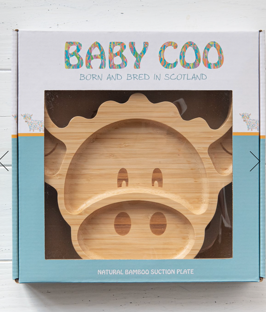 Baby Coo - Highland Cow Bamboo Plate