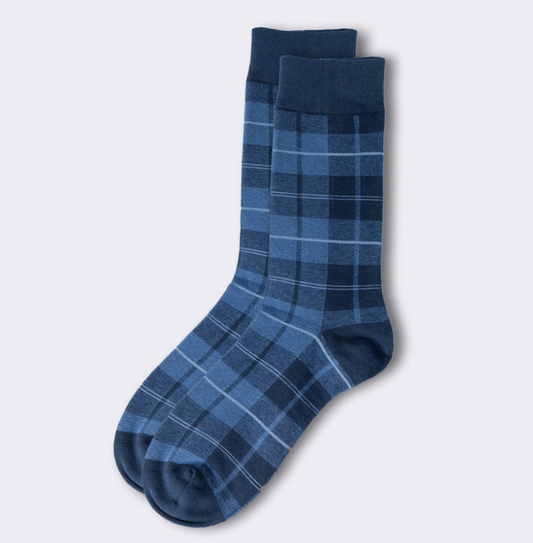 Wallace Blue Tartan Socks