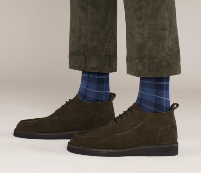 Wallace Blue Tartan Socks