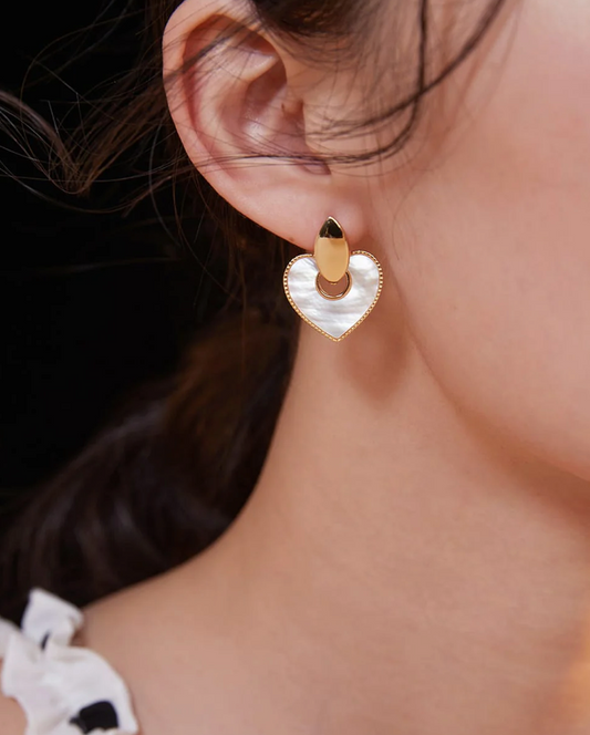Seashell Heart Earrings
