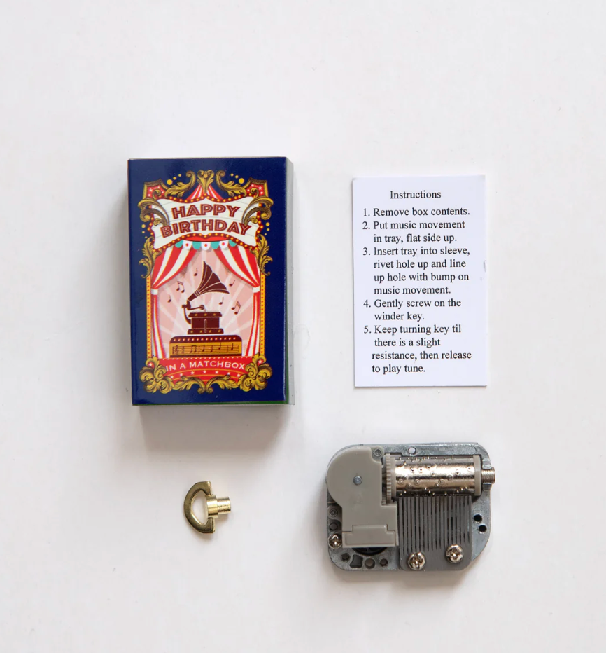 Happy Birthday Music Box Kit In A Matchbox