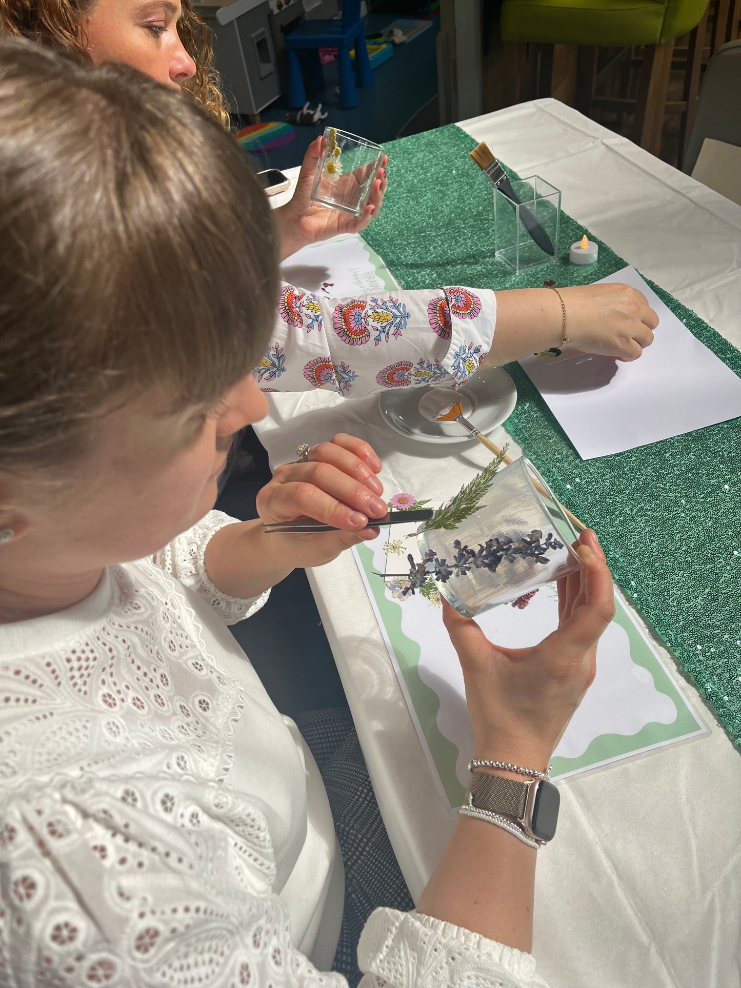 Design a Candle Holder with Pressed Flowers