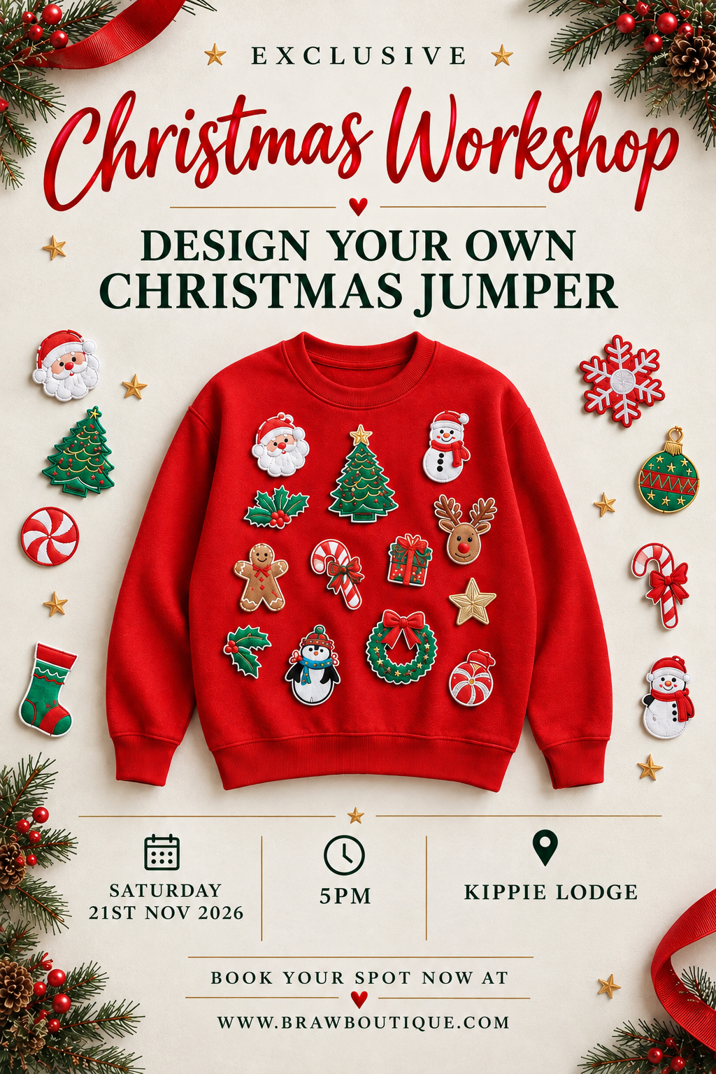 Design your Christmas Jumper (kids) 21st Nov 2026 - Kippie Lodge