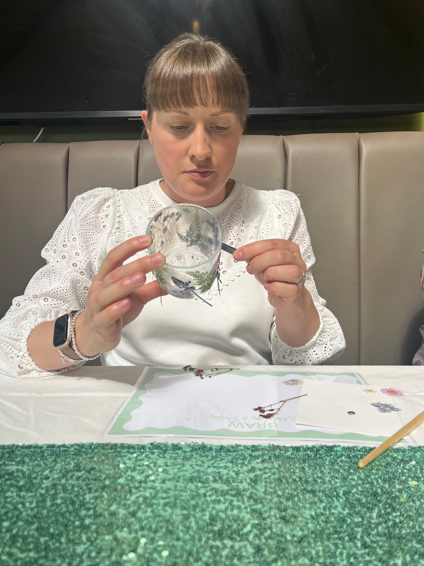 Design a Candle Holder with Pressed Flowers