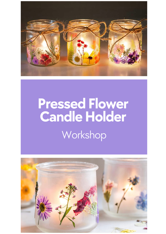 Design a Candle Holder with Pressed Flowers