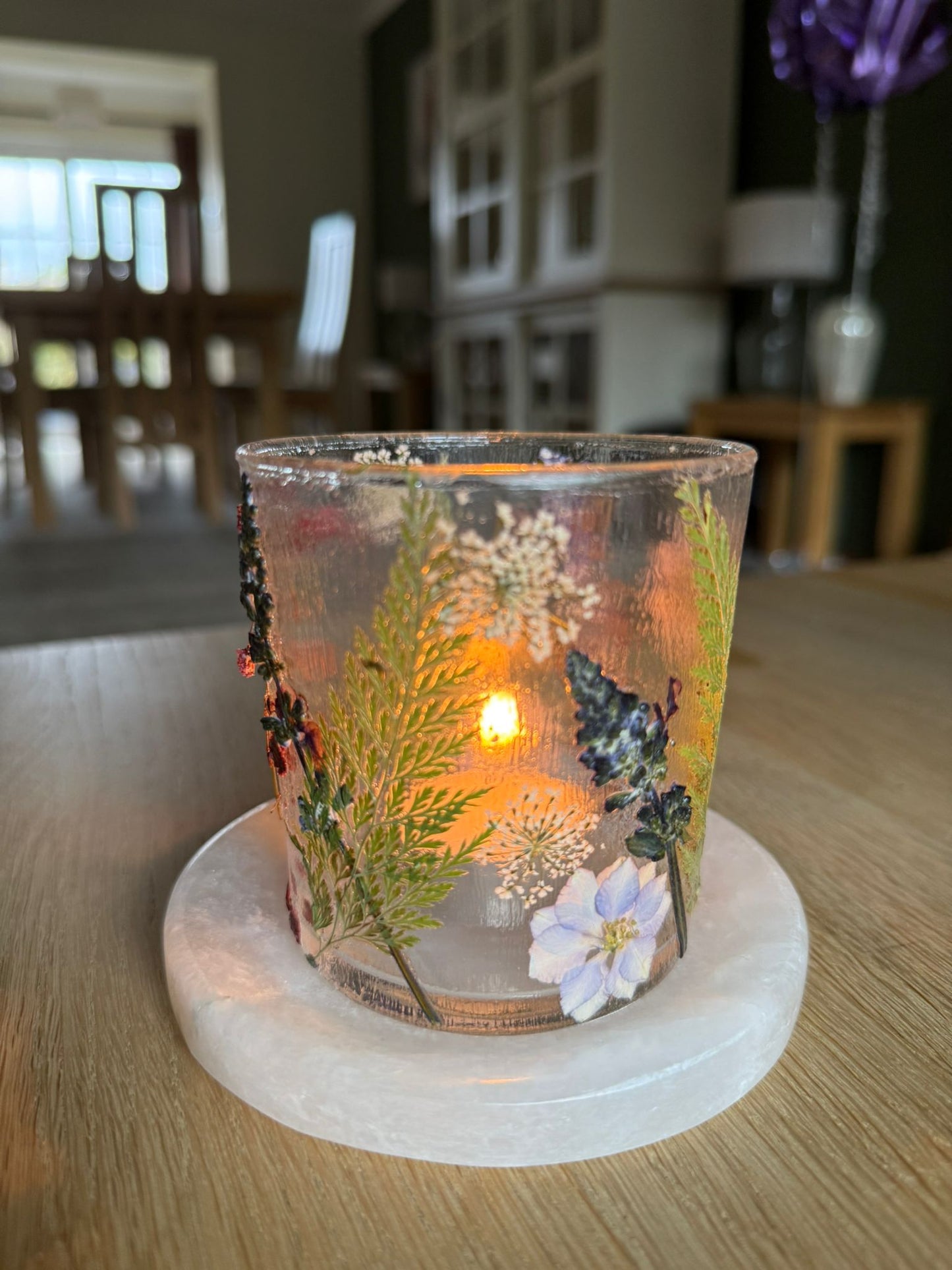 Design a Candle Holder with Pressed Flowers