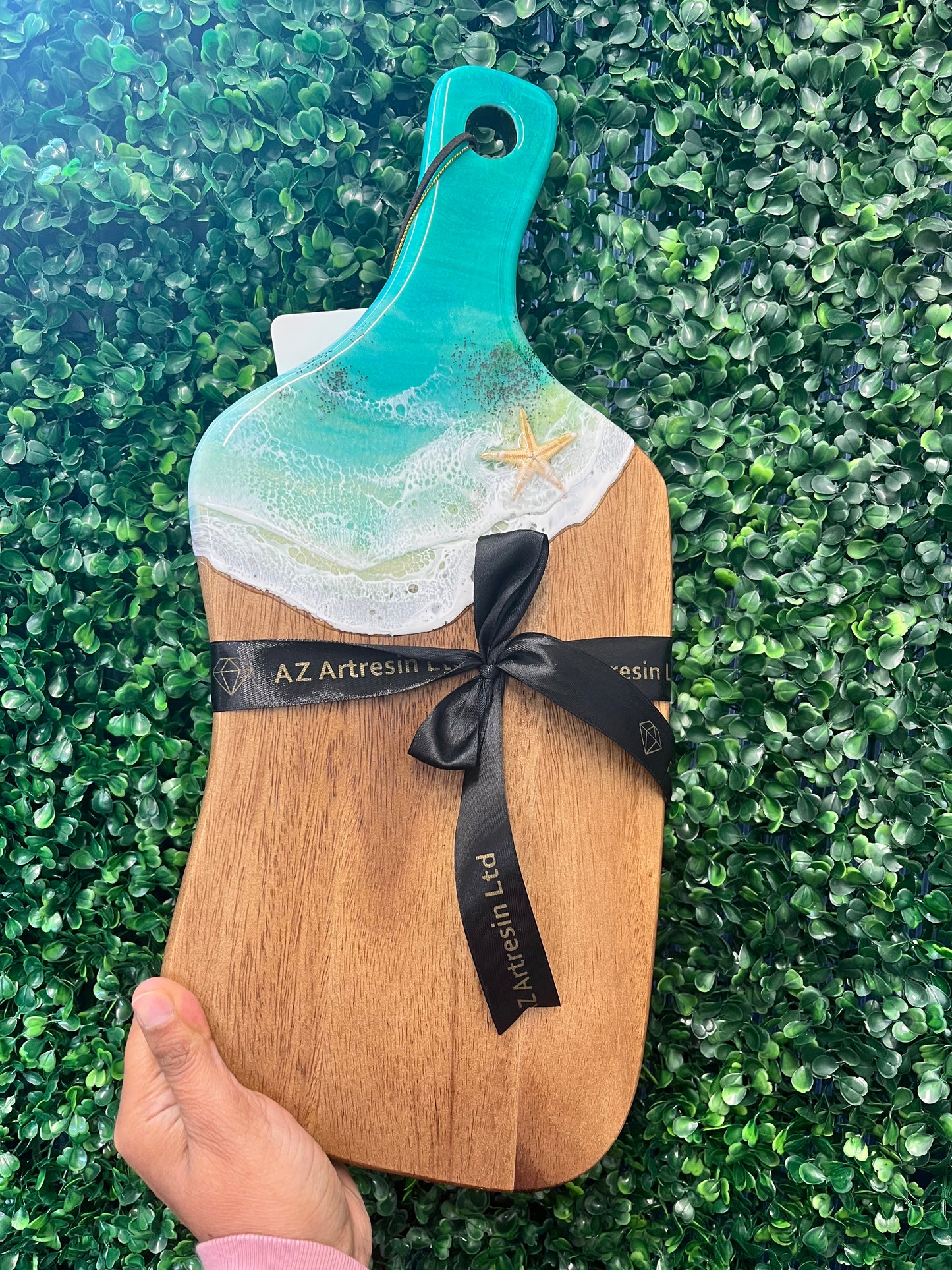 Ocean-Inspired Resin Serving Board