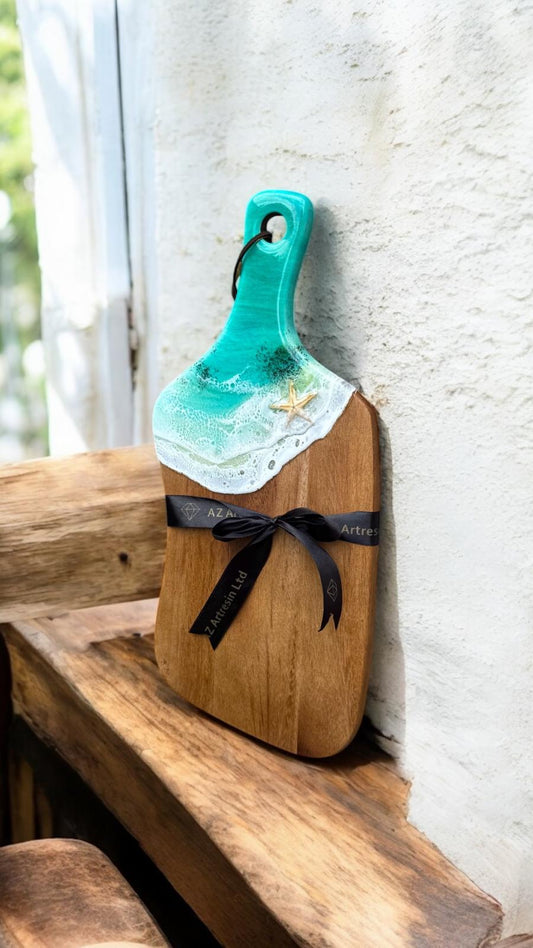 Ocean-Inspired Resin Serving Board