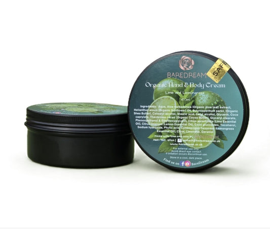 Organic Hand and Body Cream - Lime and Lemongrass