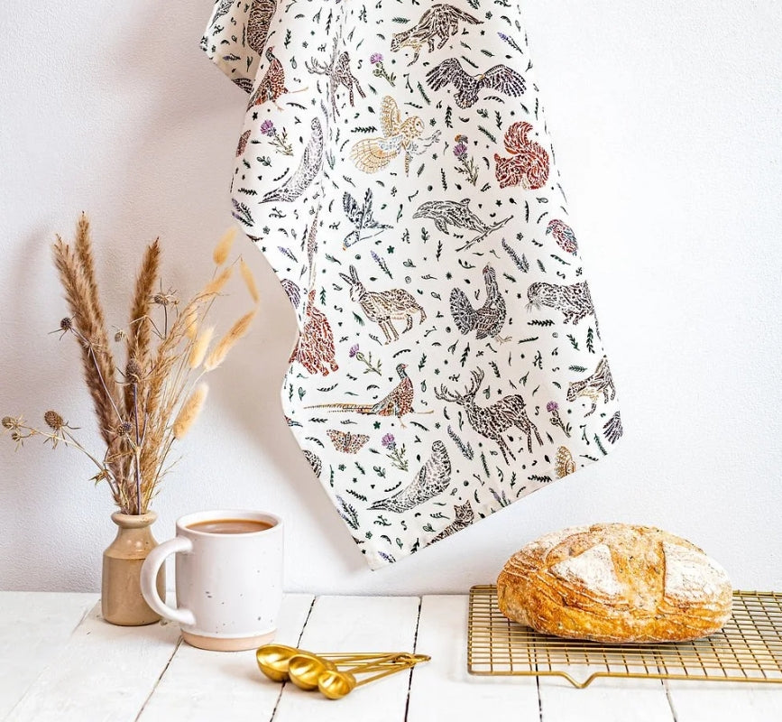 Scottish Wildlife Tea Towel