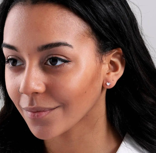 Earrings in A Message Bottle 'thank You Heart'