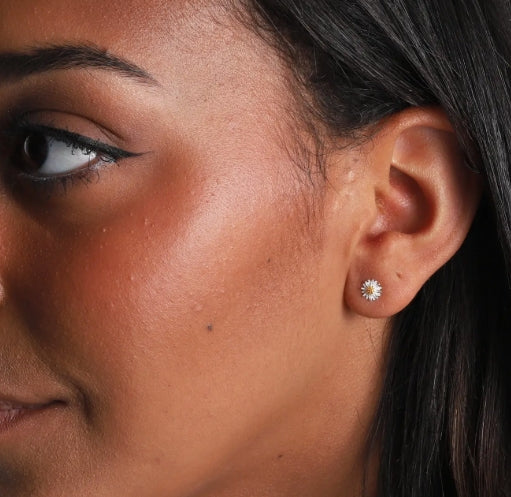 Birthday Wishes Daisy Flower Earrings