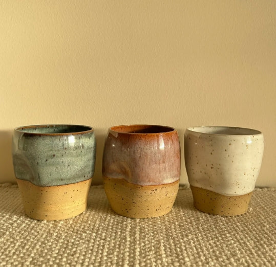 White Speckle Dimple Coffee Cup