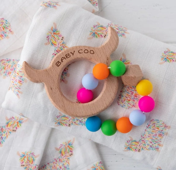 Baby Coo - Highland Cow Teething Set
