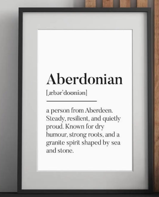 Aberdeen Aberdonian Unframed Print Scots Colourful Room Home Decor Scotland Themed Gift Scottish Souvenir