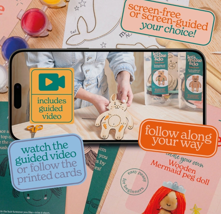 Create Your Own Mermaid Wooden Peg Doll Kit