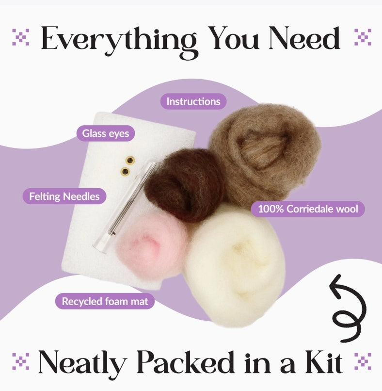 Baby Bunny Needle Felting Craft Kit
