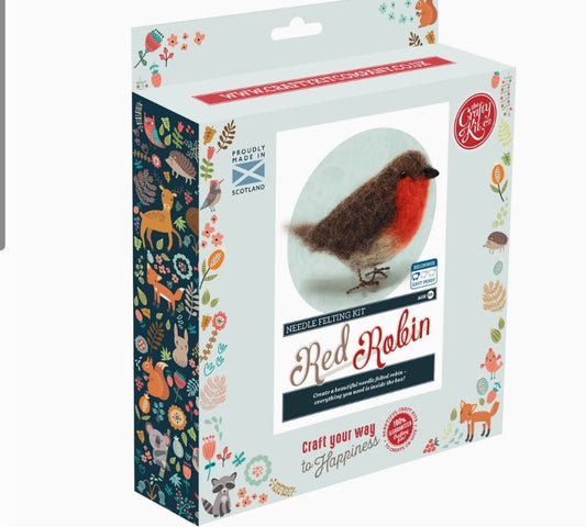 British Birds Red Robin Needle Felting Craft Kit
