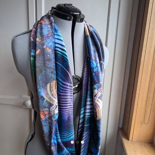 'Lunan + Fluorite' Plush Velvet Zero Waste Infinity Scarf