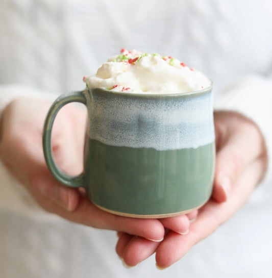 Sage Green Handmade Muglets | Handmade Coffee Mugs