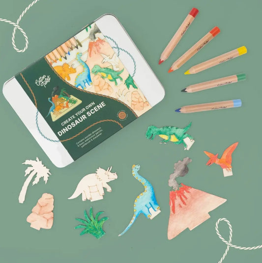 Create Your Own Dinosaur Scene - Diy Craft Kit For Kids