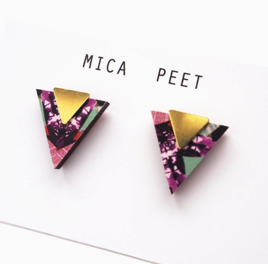 Geometric Triangle Stud Earrings