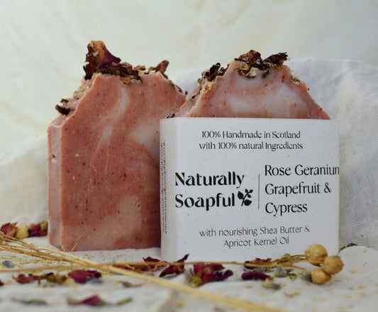Rose Geranium 100% Natural, Vegan Handmade Self Care Soap
