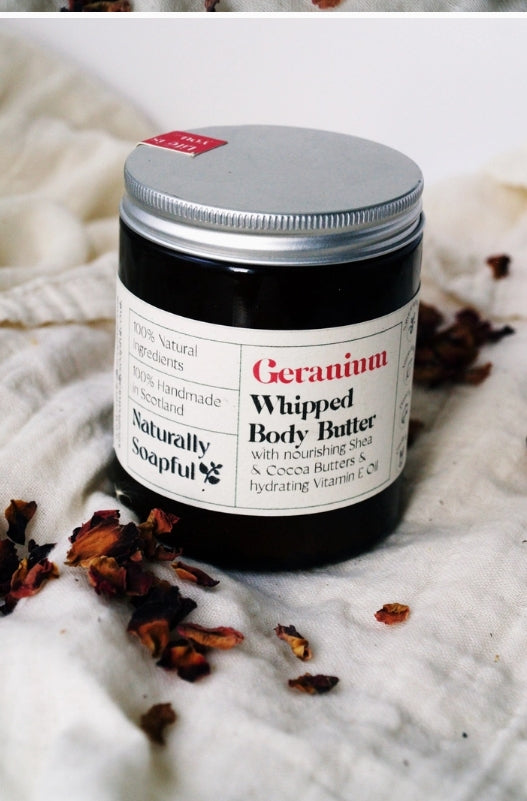 Geranium Whipped Body Butter, 100% Natural Ingredients