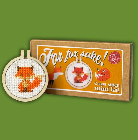 'for Fox Sake!' Mini Matchbox Cross Stitch Kit