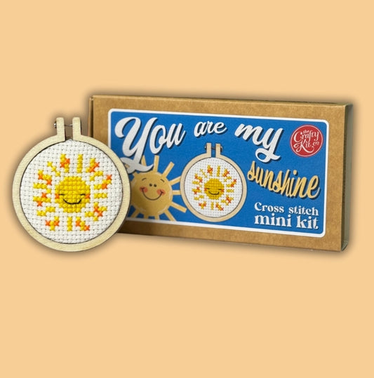 'you Are My Sunshine' Mini Matchbox Cross Stitch Kit