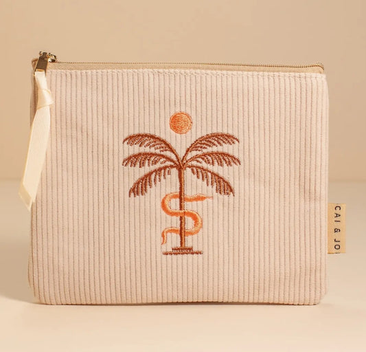 Corduroy Pouch in Stone