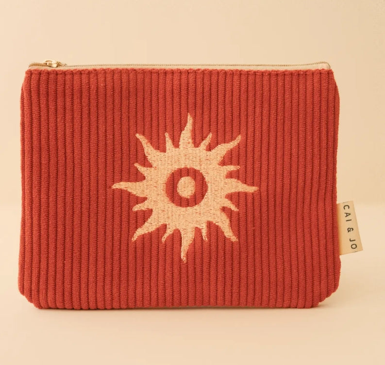 Corduroy Pouch in Rust