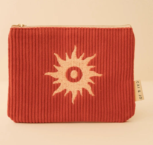 Corduroy Pouch in Rust