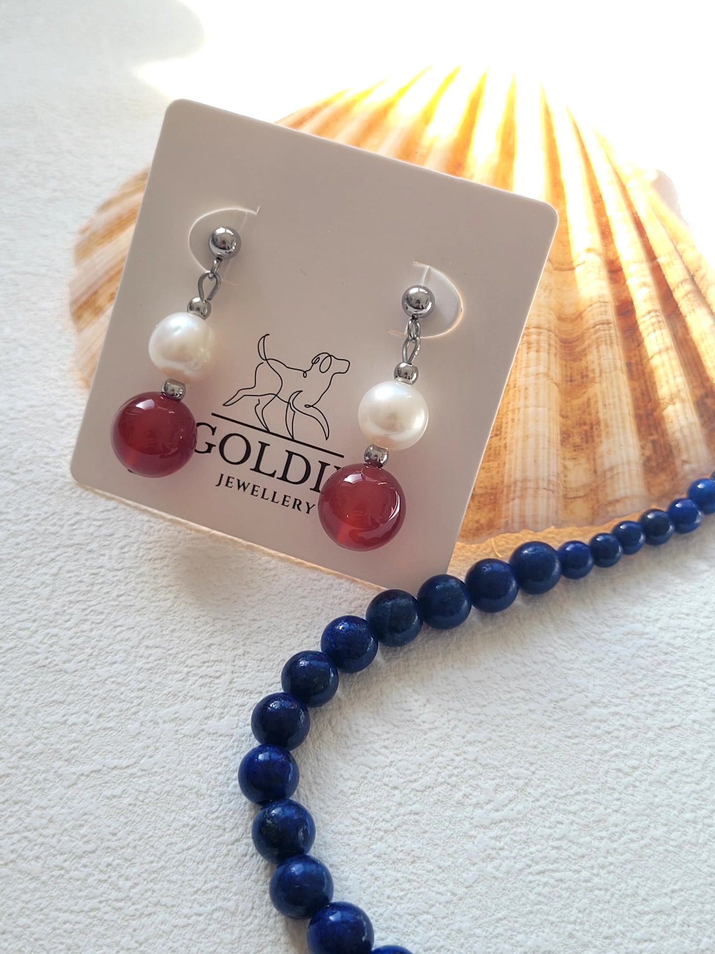 Red Agate Jewellery Set