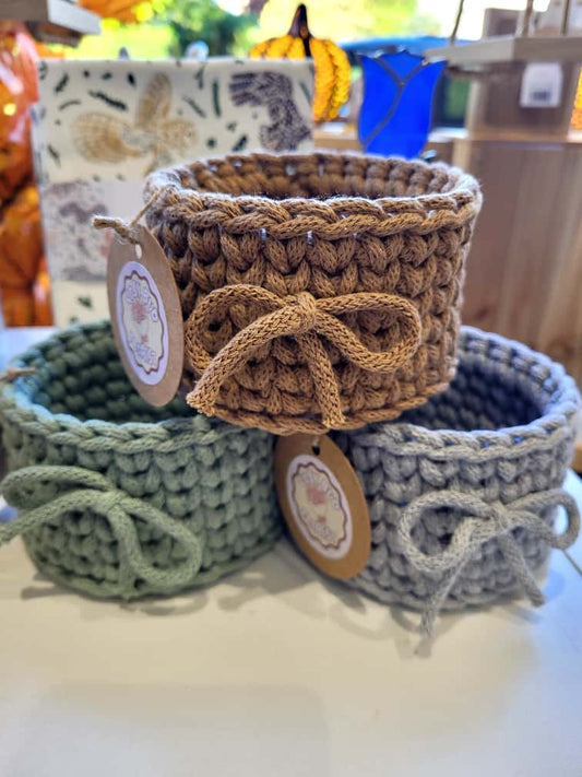 Small Crochet Baskets